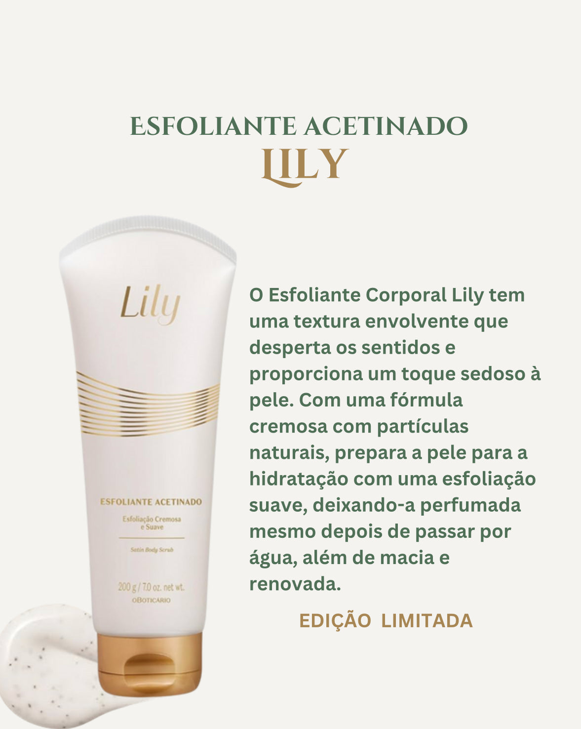 Lily Satin Moisturizing Scrub, 200g