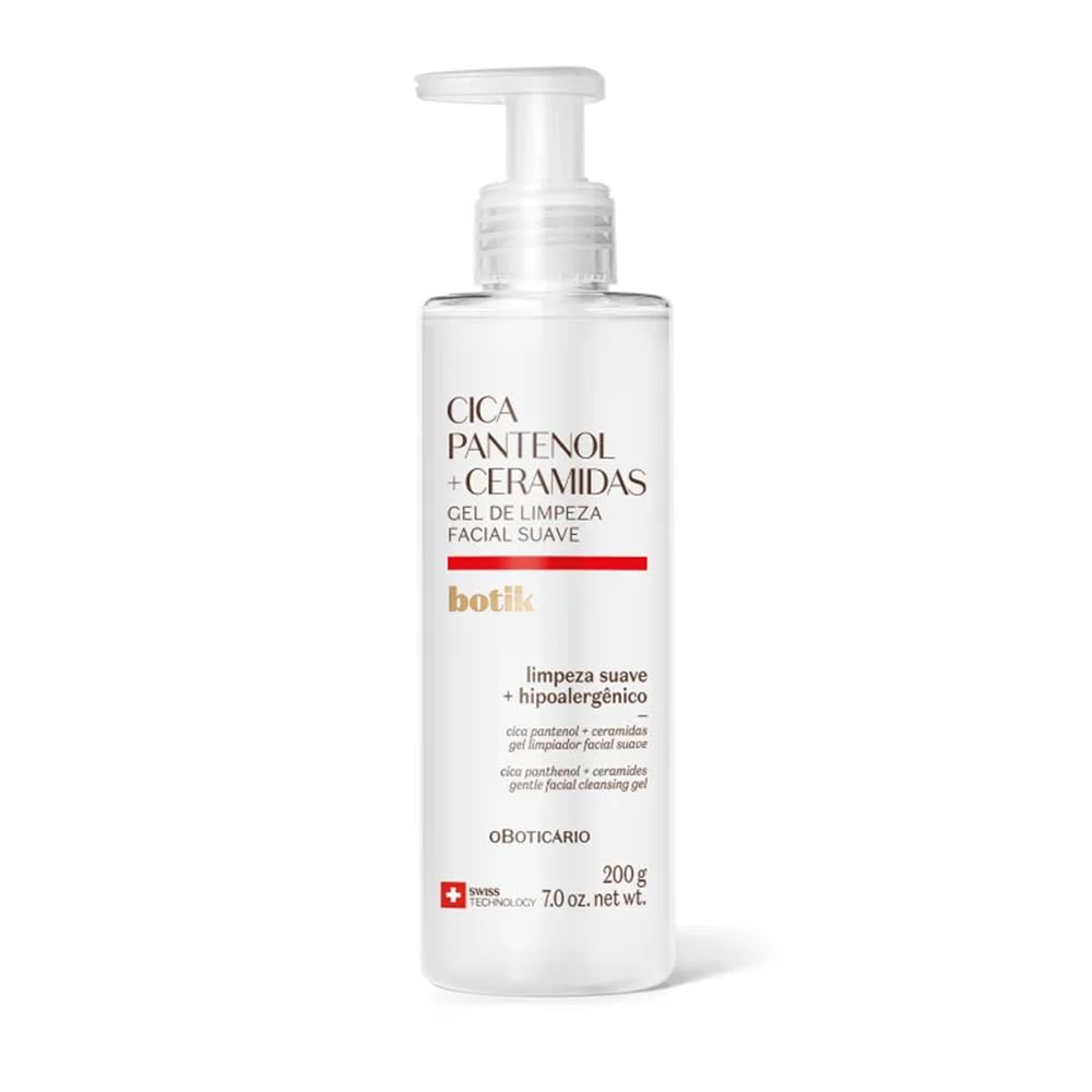 Gel de Limpeza Facial Suave Cica Pantenol + Ceramidas Botik 150g
