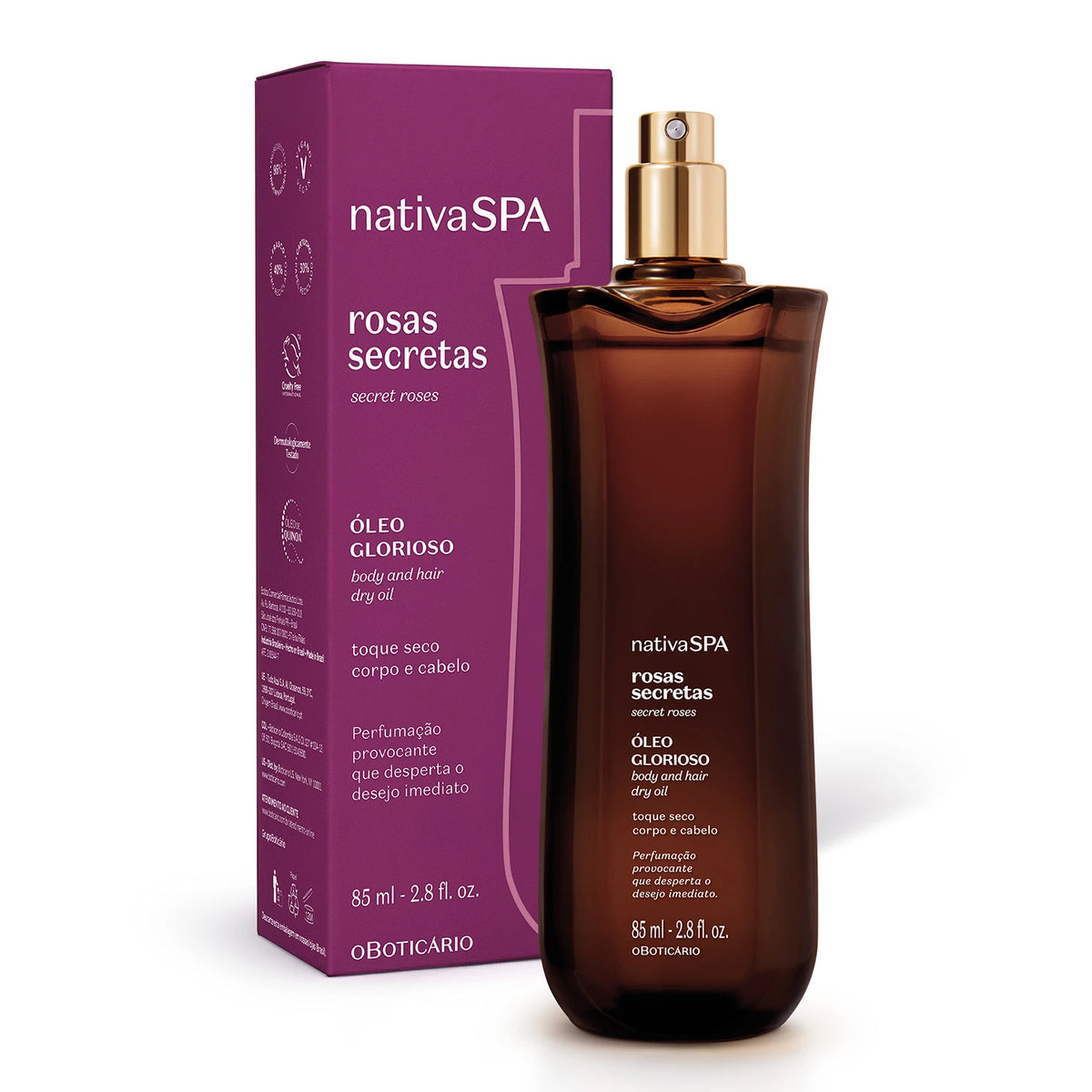[Lançamento] Óleo Glorioso Corporal e Capilar Nativa SPA Rosas Secretas 85ml