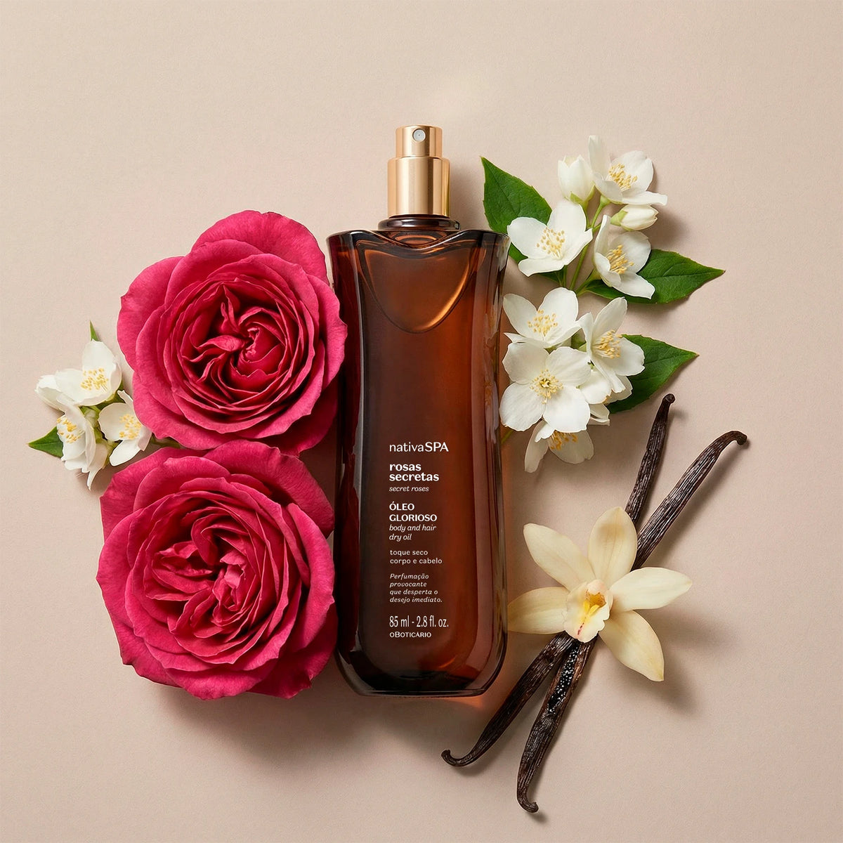 [Lançamento] Óleo Glorioso Corporal e Capilar Nativa SPA Rosas Secretas 85ml