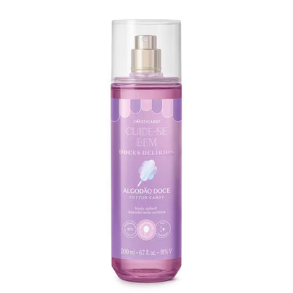 Body Splash Desodorante Colônia Cuide-se Bem Algodão Doce 200ml