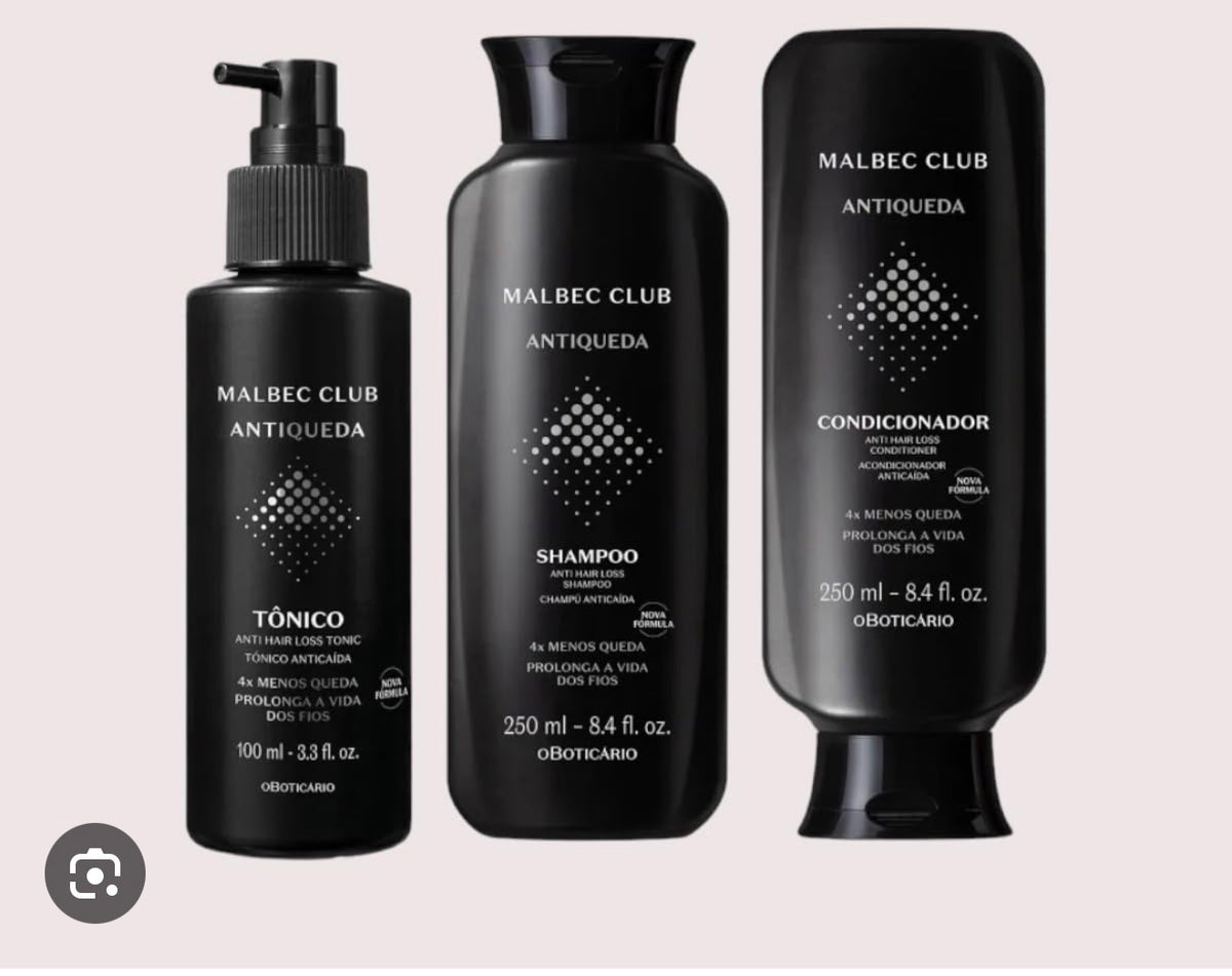 Kit Malbec Club Antiqueda – Shampoo + Condicionador + Tónico Capilar