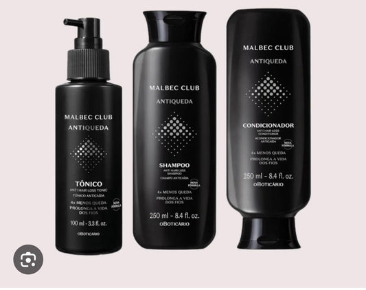 Kit Malbec Club Antiqueda – Shampoo + Condicionador + Tónico Capilar