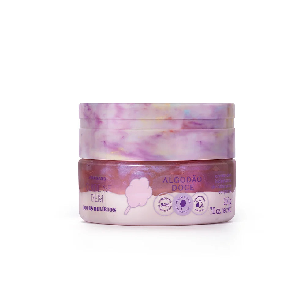 Creme Duo Hidratante Corporal Cuide-se Bem Algodão Doce 200g
