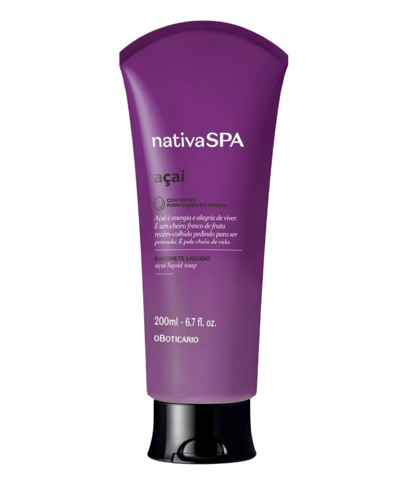 SABONETE LÍQUIDO NATIVA SPA AÇAÍ, 200ML