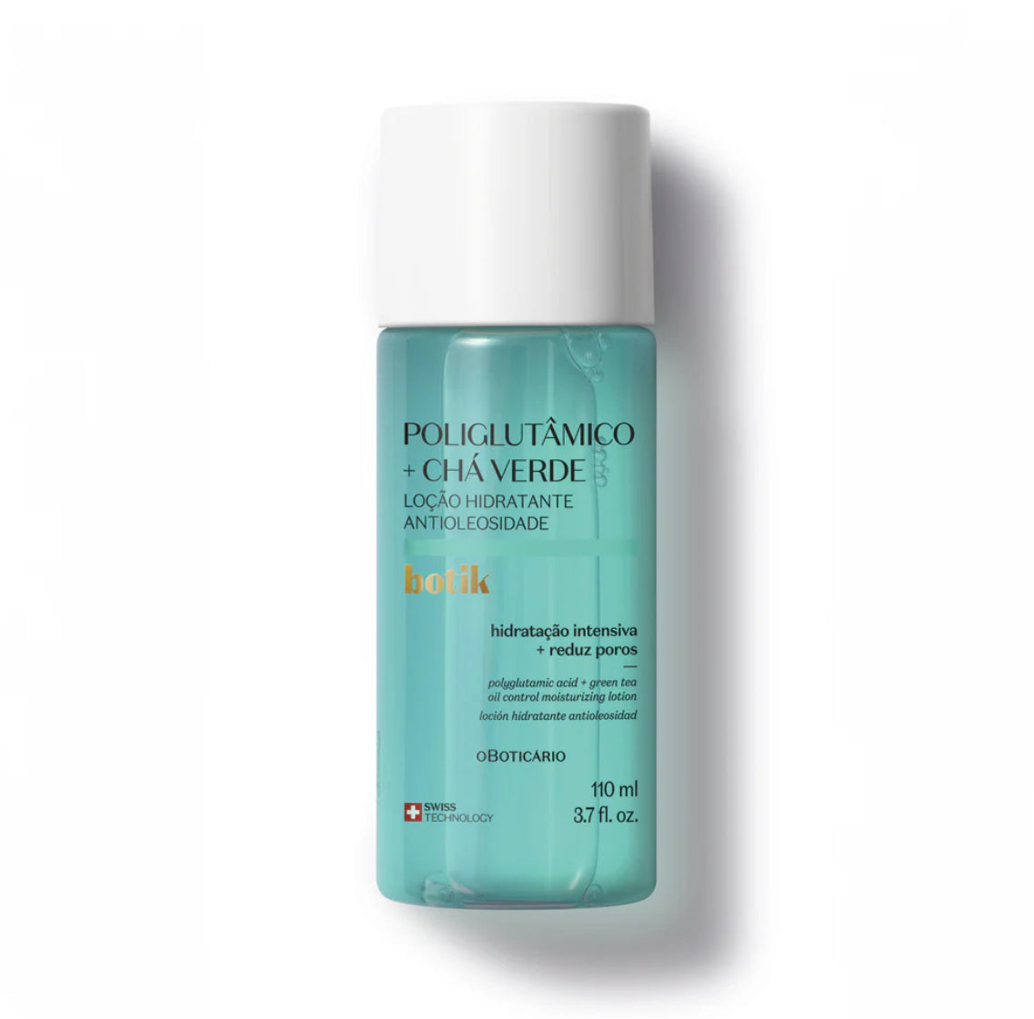 Loção Hidratante Antioleosidade Poliglutâmico + Chá Verde Botik, 110ml