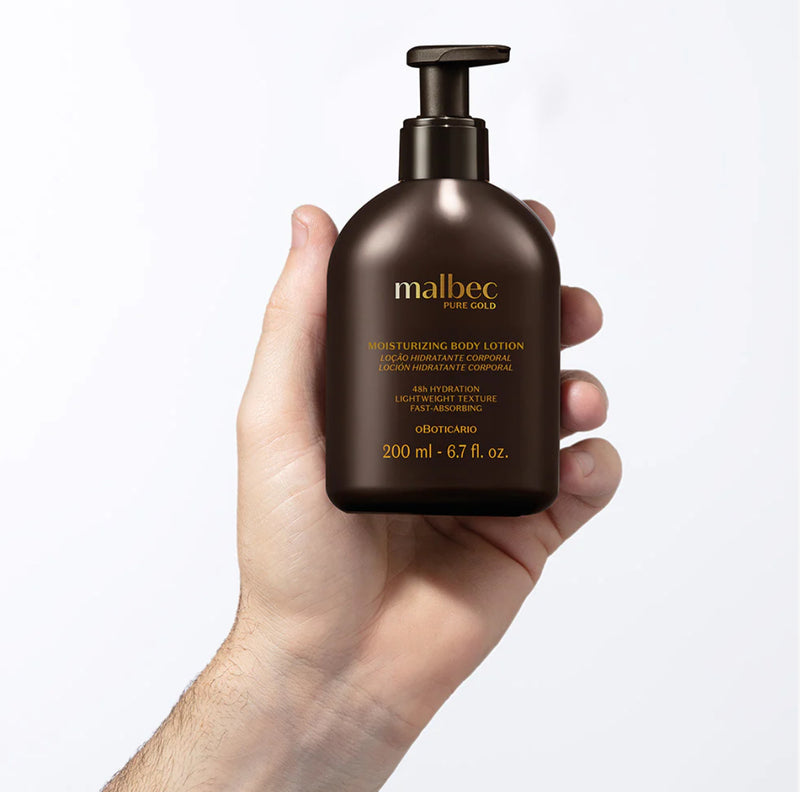 LANÇAMENTO | Loção Hidratante Malbec Pure Gold, 200ml