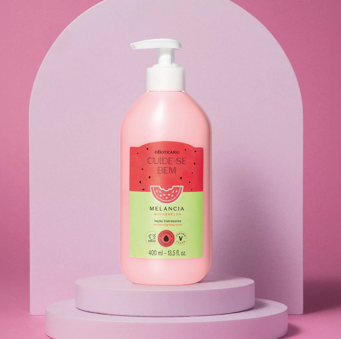 Cuide-se Bem Watermelon Body Moisturizing Lotion, 400ml