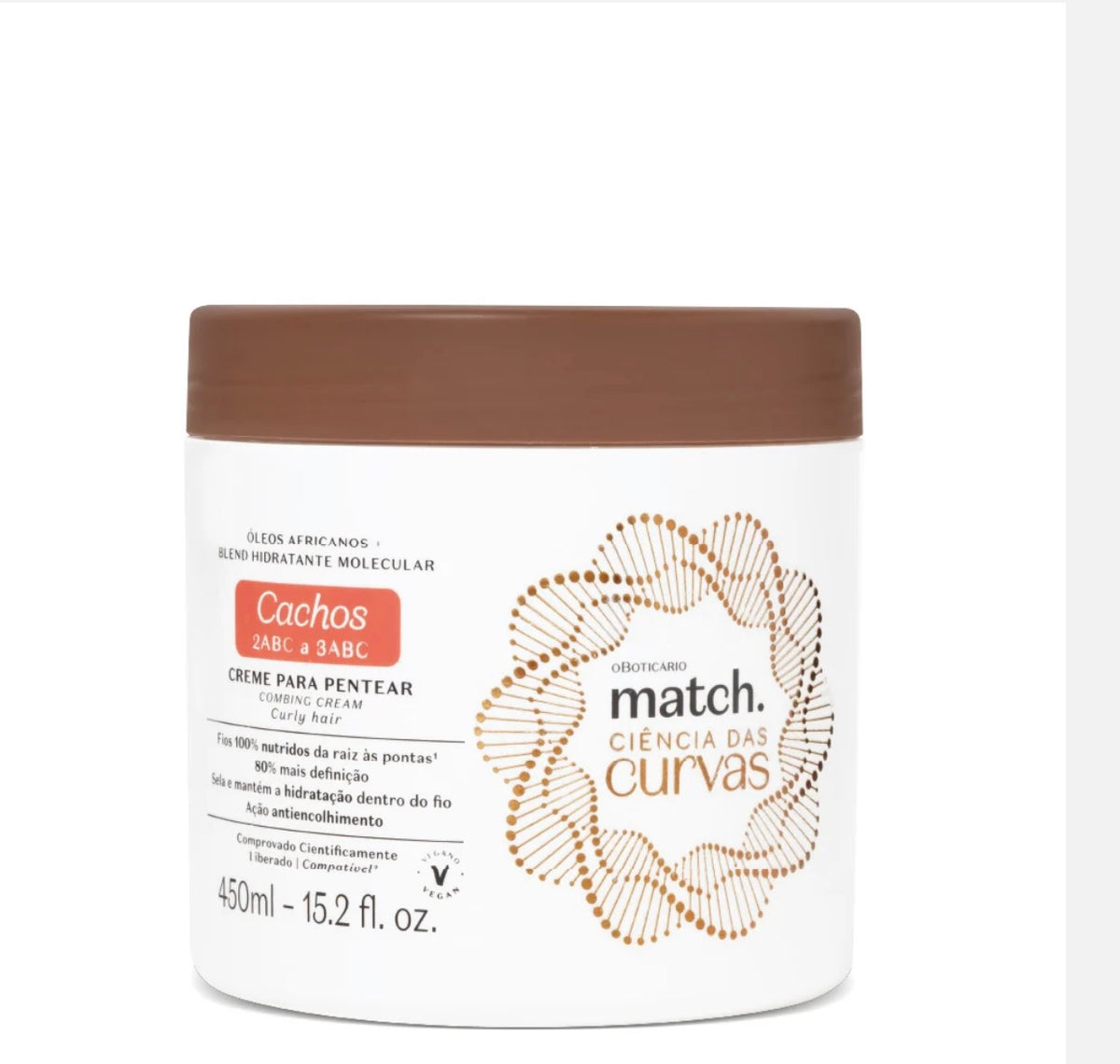 Creme para Pentear Cachos Match Ciências das Curvas, 450ml