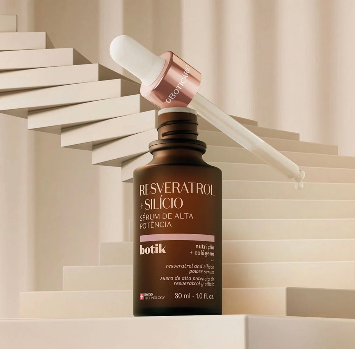 Sérum de Alta Potência Botik Resveratrol + Silício, 30ml