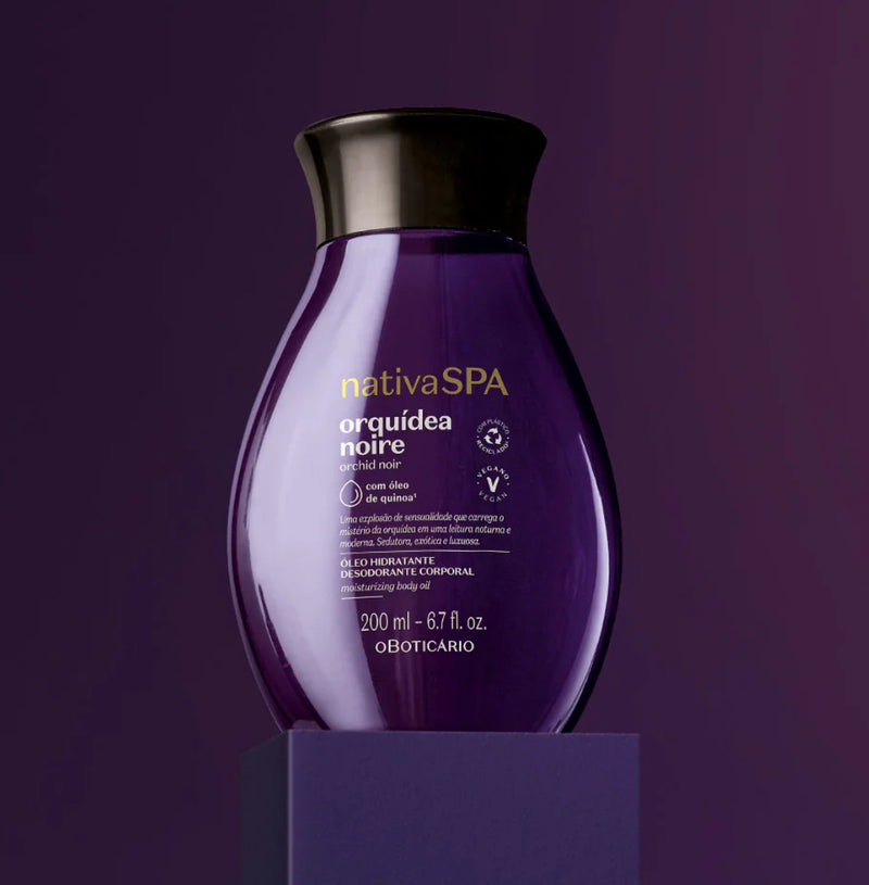 ÓLEO CORPORAL HIDRATANTE NATIVA SPA ORQUÍDEA NOIRE, 200ML