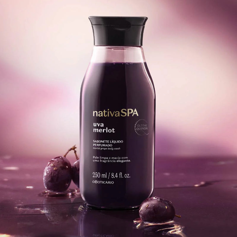 NOVIDADE | Sabonete Líquido Perfumado Nativa Spa Uva Merlot, 250ml