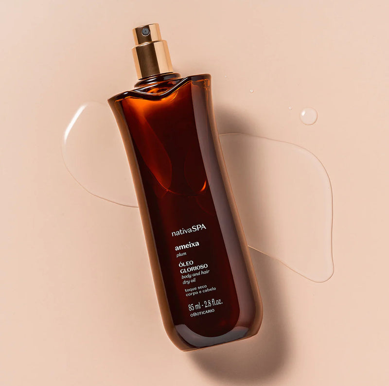 ÓLEO GLORIOSO PARA CORPO E CABELO NATIVA SPA AMEIXA, 85ML