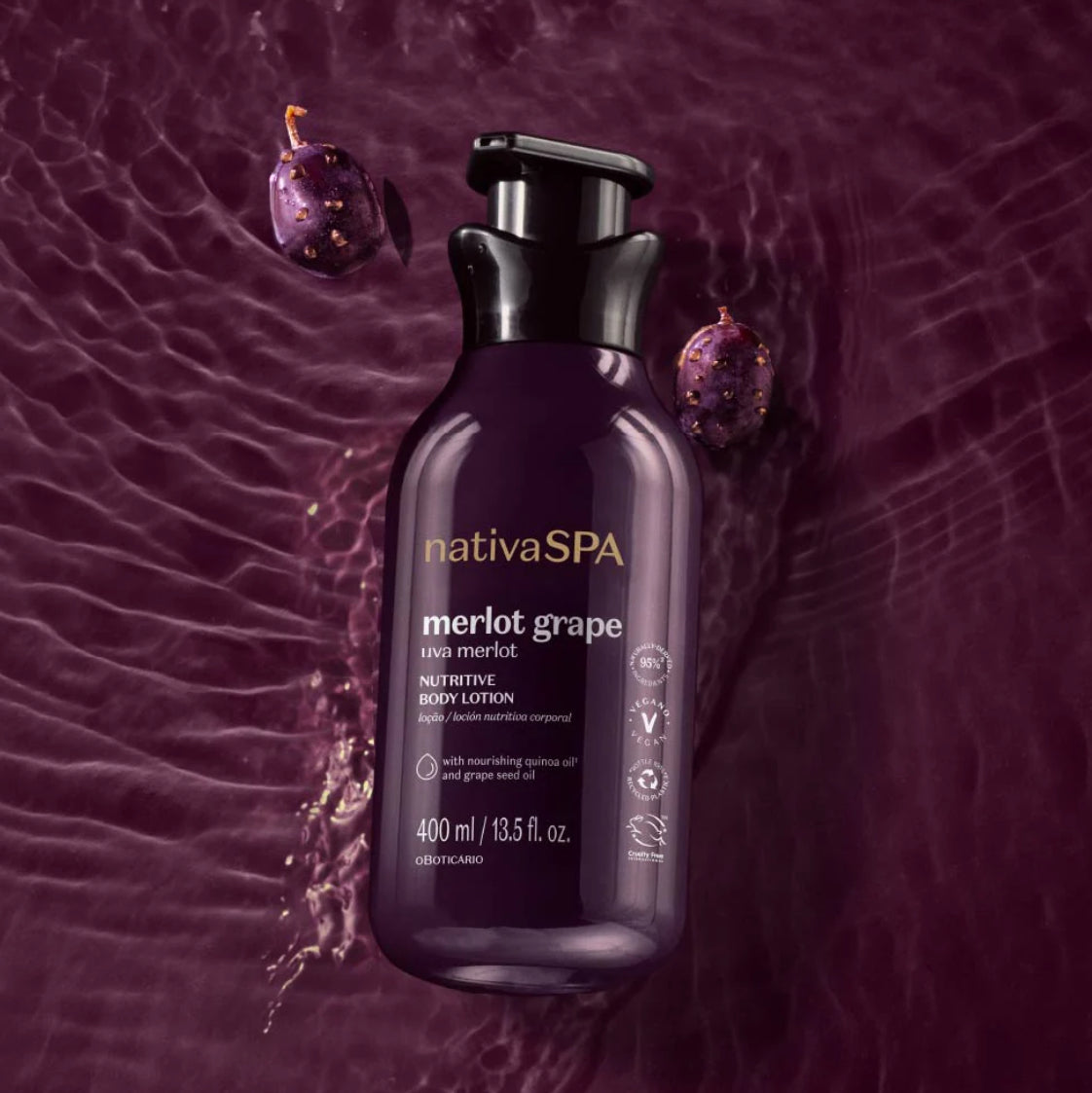 Nativa Spa Merlot Grape Body Moisturizing Lotion 400ml