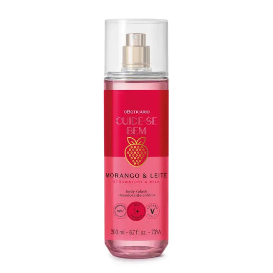 Cuide-se Bem Strawberry & Milk Body Splash 200ml - O Boticário