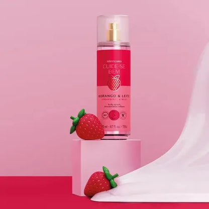 Cuide-se Bem Strawberry & Milk Body Splash 200ml - O Boticário